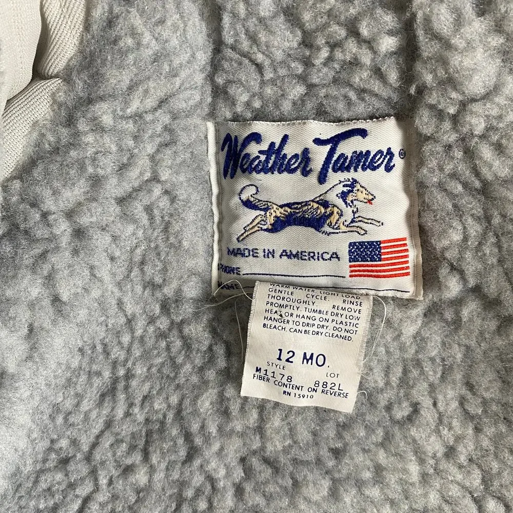 Vintage 80s Weather Tamer Color Block Snowman Winter Jacket & Bib Set Snowsuit